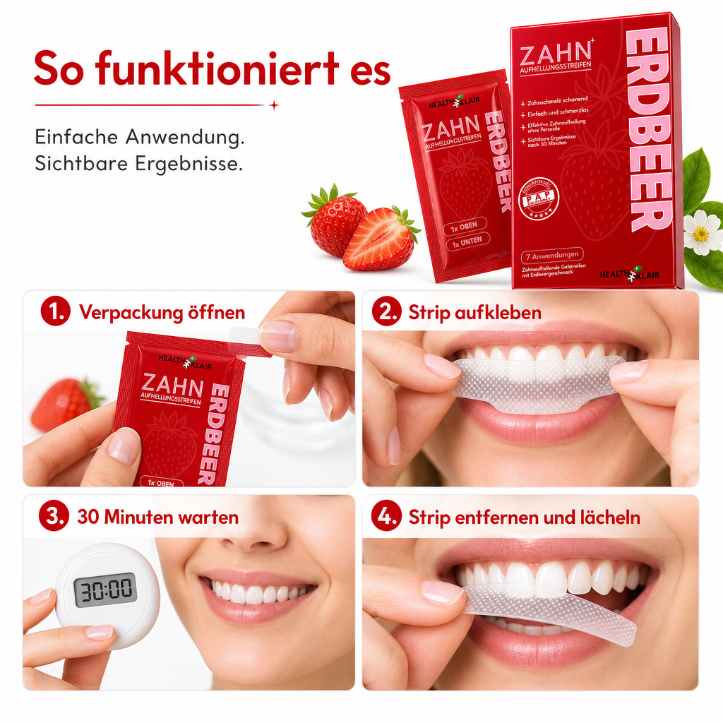 KLAIR Whitening Strips Erdbeere
